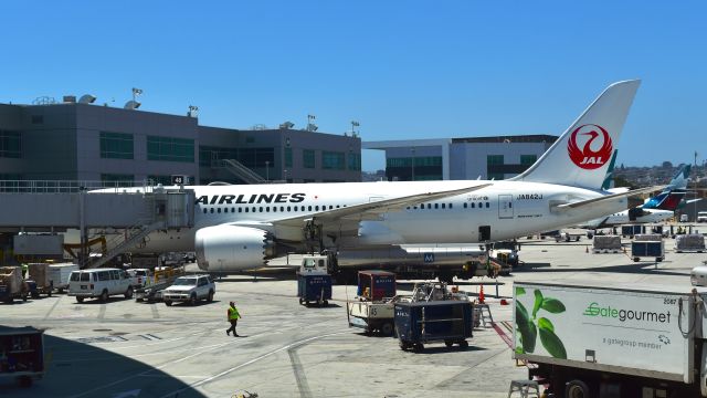 Boeing 787-8 (JA842J) - Japan Airlines Boeing 787-8 Dreamliner JA842J in San Diego