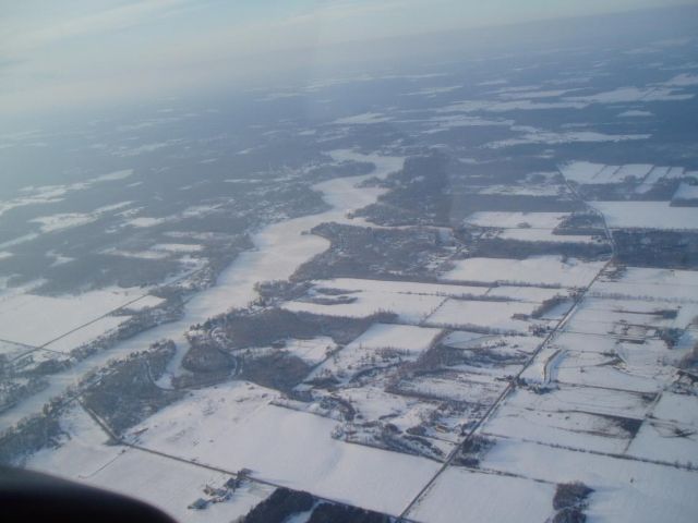 Cessna Skyhawk (N158RA) - Lake Roaming Rock, Ohio, March 2010 (Lake Erie on the horizon)