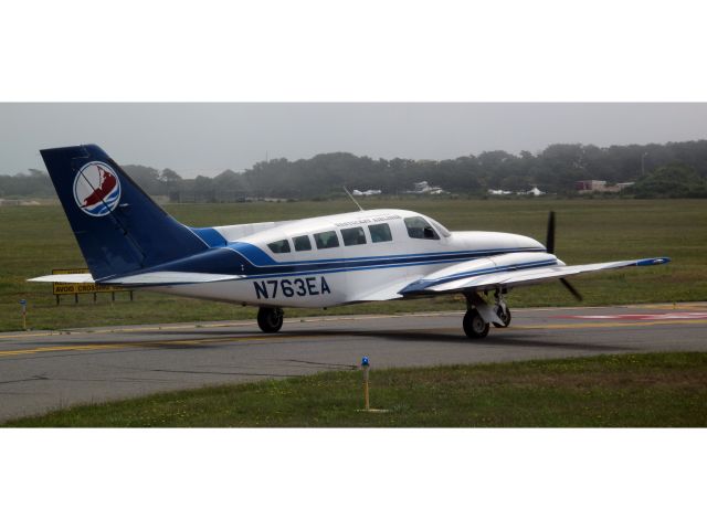 Cessna 402 (N763EA) - Holding short RW24.