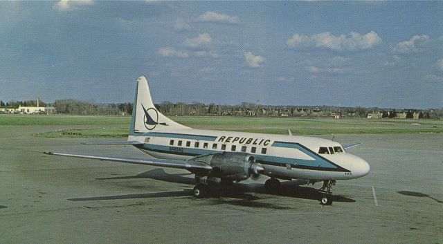 CONVAIR CV-580 (N4824C) - scanned from postcardbr /Republic Airlines