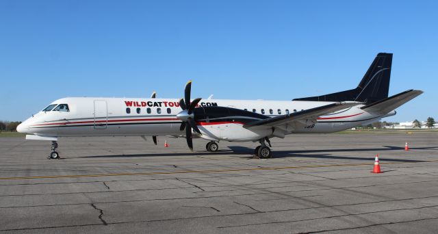 Saab 2000 (N814BB) - Wild Cat Touring's (Meregrass, Inc) 1996 Saab 2000 on the ramp at Carl T. Jones Field, Huntsville International Airport, AL - March 20, 2021. 