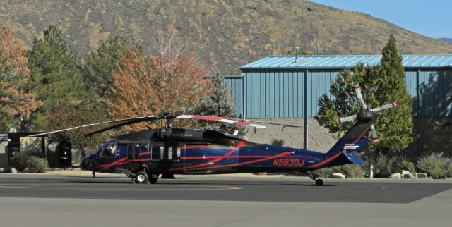 Sikorsky S-70 (N563DJ) - Parked near Mountain West at Carson City airport.