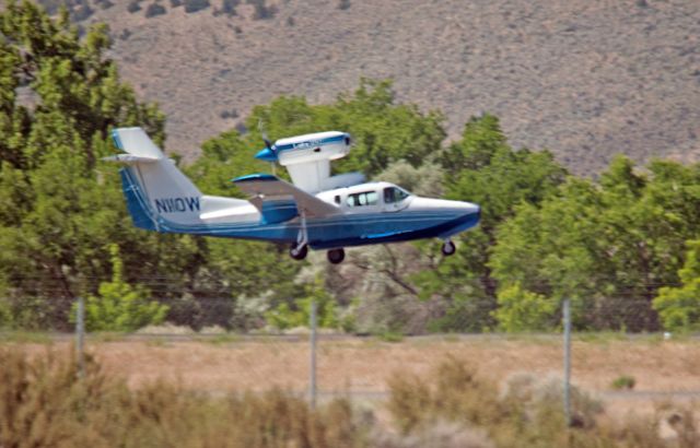 Piper PA-30 Twin Comanche (N110W) - Float plane touching down on 27 at Carson City