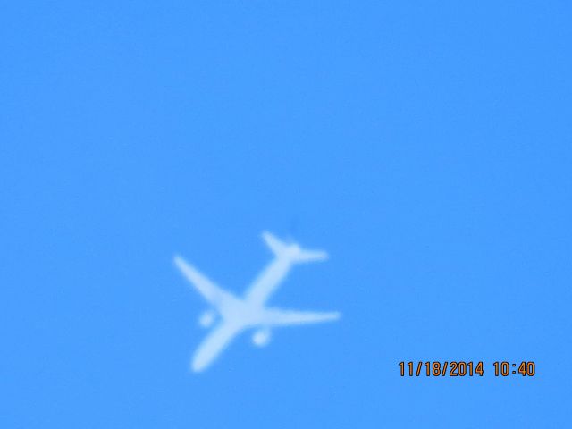 Boeing 757-200 (N597UA) - United flight 212 from LAX to JFK over Southeastern Kansas at 37,000 feet.