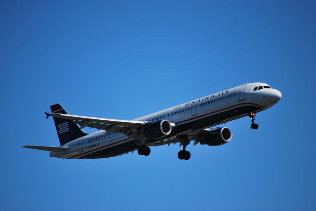 Airbus A321 (N183UW) - On final for 23 - 10/11/12