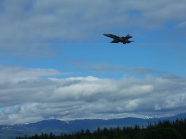 McDonnell Douglas FA-18 Hornet — - "Fly-boy Fly-by"  Canadian Forces CF18  CFB Comox