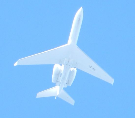 Gulfstream Aerospace Gulfstream V (HZA6) - INBOUND RWY14br /AT 8000 FT