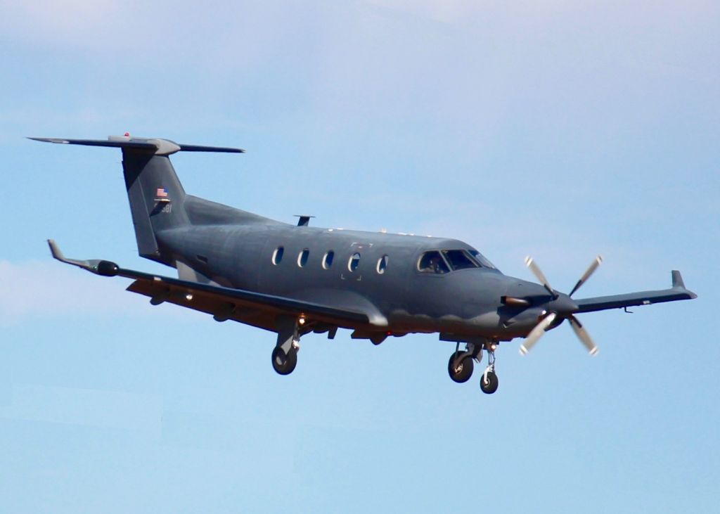 Pilatus PC-12 (08-0581) - At Downtown Shreveport. A U.S. Air Force U-28A