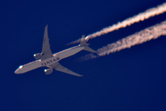 BOEING 777-300 (A7-BEH) - Qatar Airways 729 Doha, Qatar to Dallas-Fort Worth, TX over Cleveland 36,000 ft. 05.15.17.