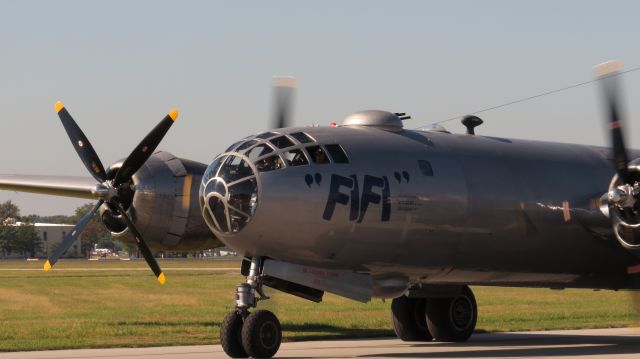 Boeing B-29 Superfortress (NX529B) - This was taken at the 2015 Olathe, Kansas, air show at Johnson Countys New Century Airport. It really sounds neat when all four engines are running as it taxis out right in front of you!