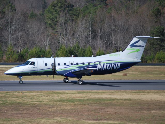 Embraer EMB-120 Brasilia (N659CT) - MAUIVA-AC1 LLC (MAUIVA AirCruise) takeoff roll on runway 20 at KJQF - 12/14/12