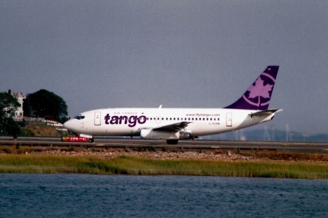 Boeing 737-200 (C-FCPN) - Air Canada Tango B737-200 departing Logan on August 4, 2002.