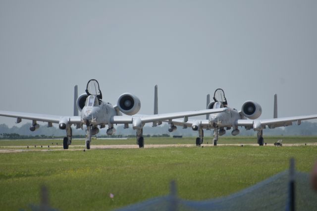 Fairchild-Republic Thunderbolt 2 — - A pair of A-10 Thunderbolt IIs taxing in at CGI