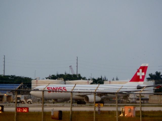 Airbus A330-300 (HB-JHK) - Being pushed back.Departing for Zurich Kloten