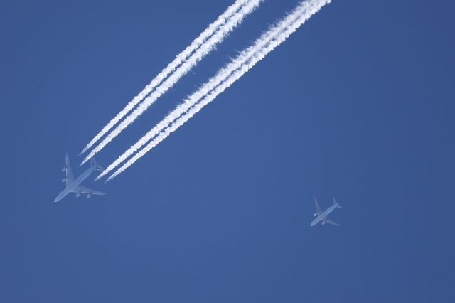 BOEING 747-8 (B-LJC) - October5th 2017: Overflying Hakodate Airport.