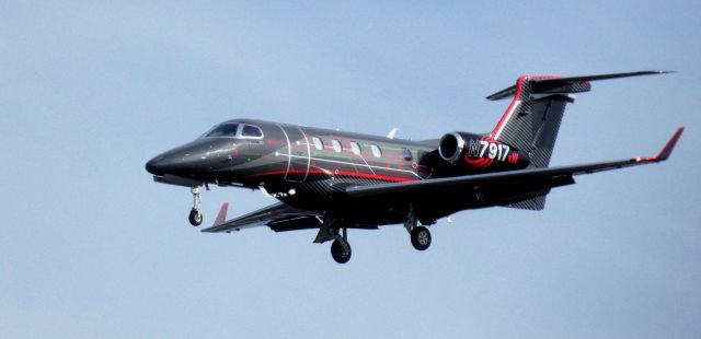 Embraer Phenom 300 (N7917) - About to touch down is this Embraer Phenom 300 in the Winter of 2025.