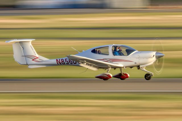 Diamond Star (N856DS) - Diamond DA40 XL evening touch and go at Livermore Municipal Airport (CA). April 2021