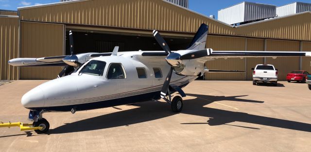 Mitsubishi MU-2 (N18BF) - Picking up N18BF from paint shop.  