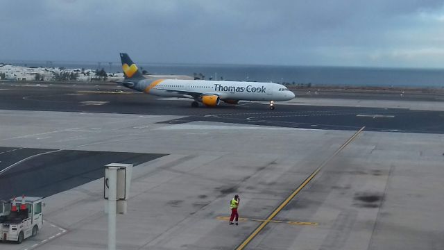 Airbus A321 — - MT1199. Last TCX flight from Lanzarote to Gatwick. Departed 2121 BST on 22 Sept 2019.  Arrived 0010 into insolvency. THE END.