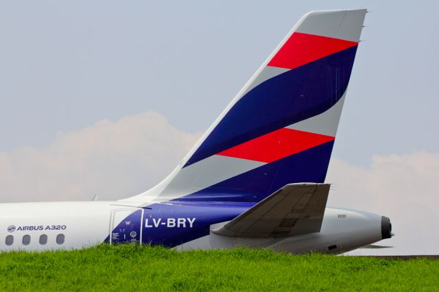 Airbus A320 (LV-BRN) -  NUEVA INAGEN AEROLINEA FUSIÓN LAN - TAM