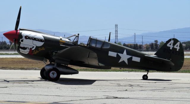 CURTISS Warhawk — - Curtis P-40 Kittyhawk " Lulu Belle" # 44 at Chino Air Show - 2018