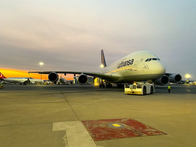 Airbus A380-800 (D-AIML) - LH A380 " Hamburg"  Super Sunset 