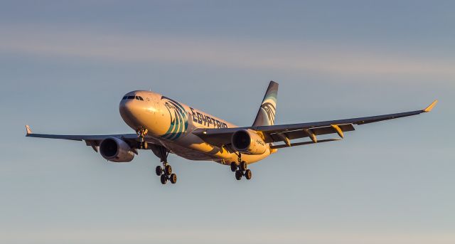 Airbus A330-200 (SU-GCG) - Egyptiar A330-243 on short finals for runway 23 at YYZ, up early for the sunrise!