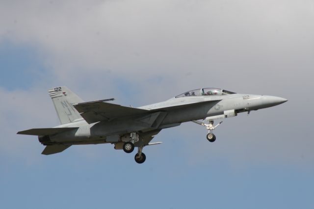 — — - F/A-18F Super Hornet making a low speed pass at the NAS Jacksonville Airshow.