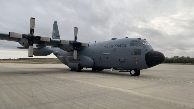 Lockheed C-130 Hercules — - Occasionally we get to see some military aircraft at MHK