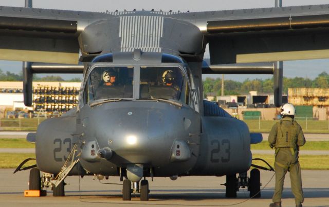 Bell V-22 Osprey — - An Osprey V-22 prepared to depart Huntsville, AL. Photo copyright: BlakeMathis.com