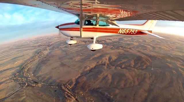 Cessna Skyhawk (N65753) - Flying west of Guymon