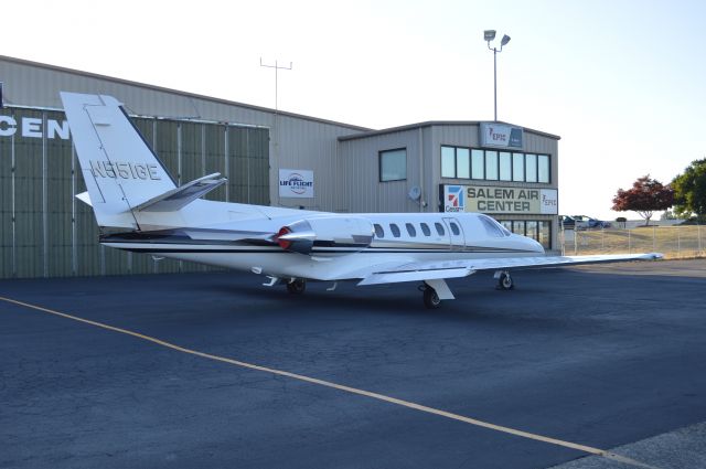 Cessna Citation II (N551GE) - Parked on the Salem Air Center ramp after arriving from Mountain Home (U76) earlier in the afternoon.