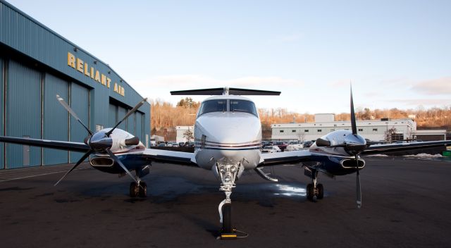 Beechcraft Super King Air 350 (N904MC) - At RELIANT AIR. They have the lowest fuel price on the Danbury (KDXR) airport.