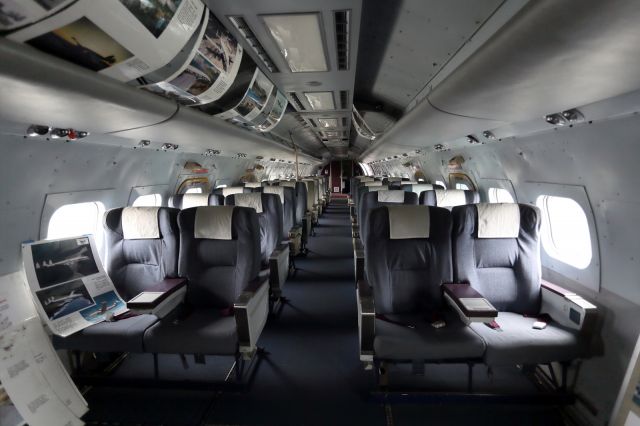 Lockheed EC-121 Constellation (VH-EAG) - The cabin of the HARS, Lockheed Constellation. The seats are relatively modern versions not found on the original Connies and were donated by QANTAS I believe.