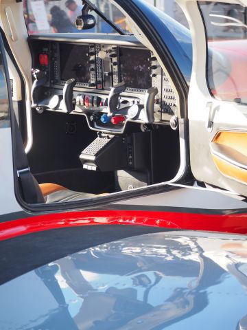 — — - Mooney Acclaim cockpit, picture taken at Reno Air Races pit 9/15/18.