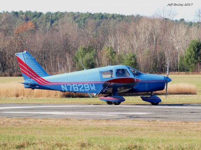 Piper Cherokee (N7629W) - An older Cherokee 150 model landing at KGBR 11/12/2017 