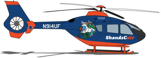 N914UF — - (Updated with White Background) ShandsCair N914UF Rendering from photo taken on 4/19/2013 at 63FL (Shands Helipad) by Kraig Beahn