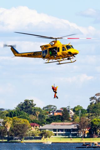 Bell 412 (VH-EWA) - Water rescue demonstration on Australia Day.