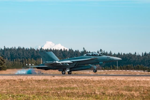 McDonnell Douglas FA-18 Hornet — - Note Mount Baker in the background.