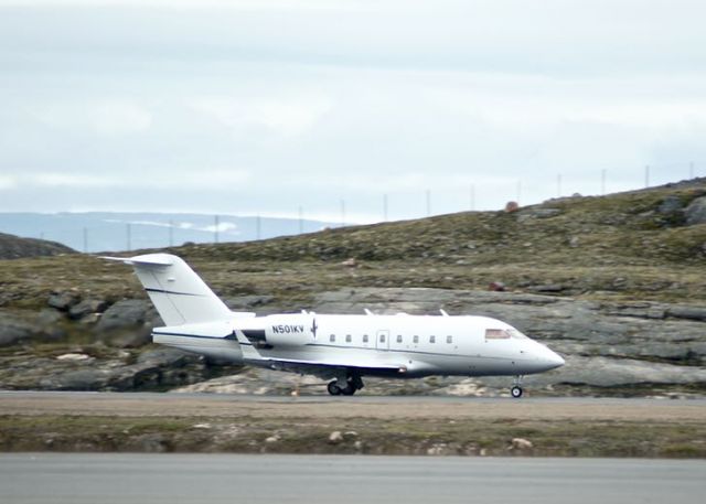 Canadair Challenger (N501KV) - Beautiful Day in iqaluit, Nunavut on Aug. 23, 2016