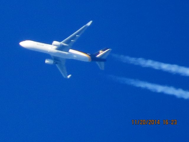 BOEING 767-300 (N355UP) - UPS flight from SDF to ABQ over Southeastern Kansas at 34,000 feet.