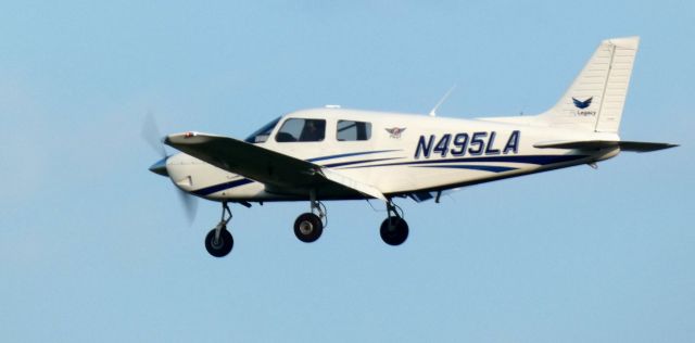 Piper Cherokee (N495LA) - On short final is this 2021 Piper Cherokee PA-28-181 Pilot 100 in the Summer of 2022.
