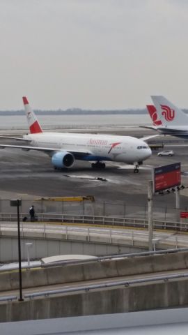 — — - Austrian 777-200ER arriving at JFK