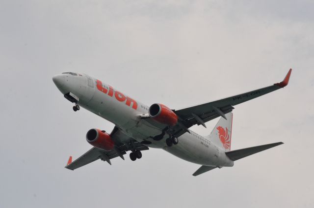 Boeing 737-800 (PK-LOR) - Lion Air PK-LOR on short final to WSSS.