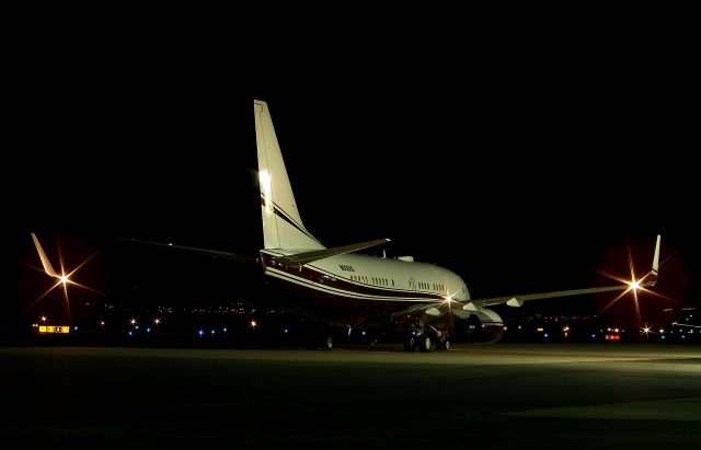 Boeing 737-700 (N800KS) - This BBJ made an unexpected stop at our airport