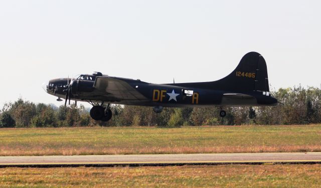 Boeing B-17 Flying Fortress (12-4485) - The Liberty Belle Foundations "Movie Memphis Belle" lifting from Madison County Executive Airport in Meridianville, AL - October 25, 2014...