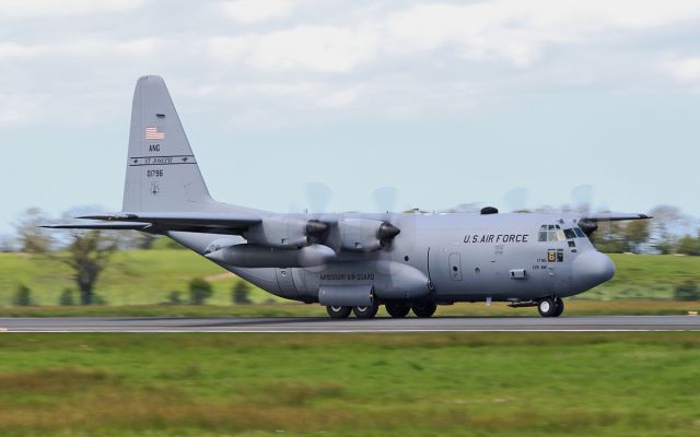 Lockheed C-130 Hercules (90-1796) - usaf missouri air guard c-130h 90-1796 landing at shannon 6/5/16.