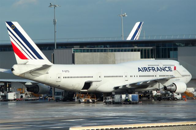 Boeing 747-400 (F-GITD) - Preparing for its flight to Punta Cana.