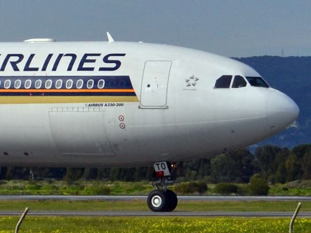 Airbus A330-300 (9V-STO) - On taxi-way heading for take off on runway 05, for flight home to Singapore. Thursday, 12th July 2012.
