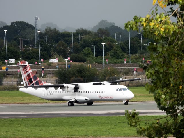 Aerospatiale ATR-72-600 (G-FBXB) - ATR 72-600 Preparing to depart Manchester Airport during the COVID 19 pandemic hence why the car park in the background is empty